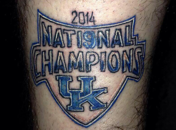 University of Kentucky Championship tattoo, NCAA University of Kentucky Championship tattoo, NCAA